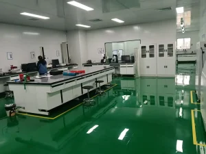 Raw material testing room